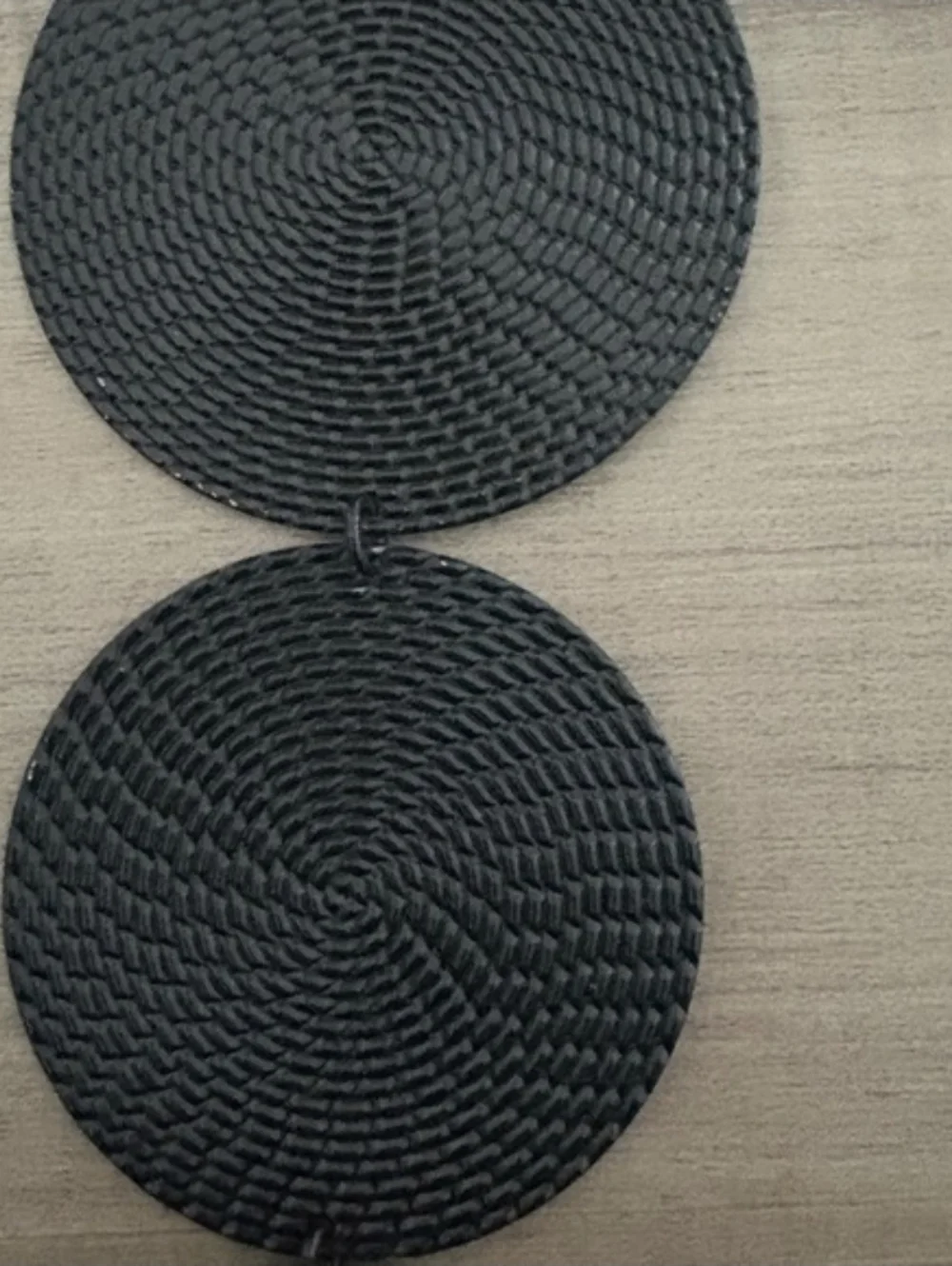 Modern Disc Statement Necklace ▪︎ 6 Tier ▪︎ Onyx ▪︎ Long Drop 14.5" - Picture 13 of 16